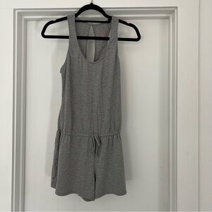 Xhilaration Heather Gray Women’s One Piece Romper with Waist Tie